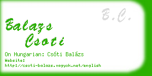 balazs csoti business card